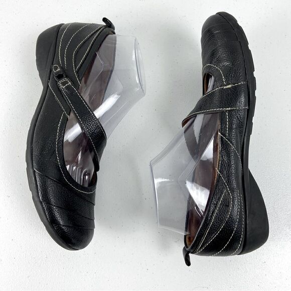 Naturalizer Noland Black Leather Loafer Shoes Mary Jane Flats Career 8.5 Wide - Picture 8 of 11